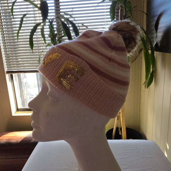 Pink and Gold Love Beanie - Picture 3 of 3